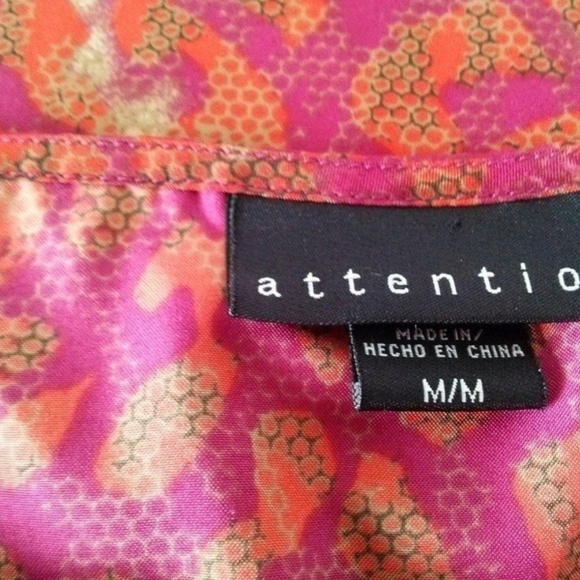 Attention Sleeveless Multi Brown Rust Top Medium - Picture 4 of 5